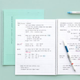 Usage example - ICONIC Basic Cornell spiral bound lined and grid notebook