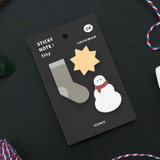 04 Snowman - Usage example - ICONIC Tiny sticky memo bookmark notepad set