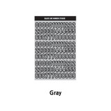 Gray - Wanna This Blackline Number sticker