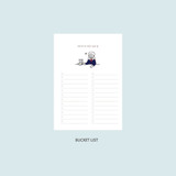 Bucket list - DESIGN GOMGOM 2021 Common days dated weekly diary planner