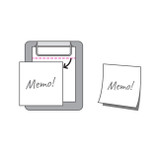 Easy tear off - N.IVY Pochapeng clipboard holder with sticky notepad