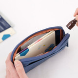 Usage example - Byfulldesign Oxford multi pocket long zipper pouch