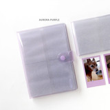 02 Aurora purple - Moa Moa slip in pocket medium photo name card album ver2