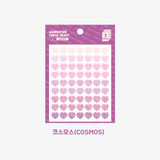 Cosmos - Wanna This Heart check small deco sticker set of 3 sheets
