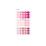 Pink - ICIEL Newtro medium check heart paper sticker set