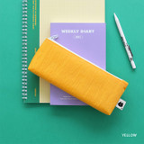 Yellow - Mungunyang flat zipper pencil case