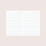Lined note - Dash And Dot Slow life lined grid blank notebook