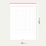 Size - Wanna This Standard writing B5 half divided grid notepad