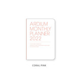Coral pink - Ardium 2022 dated monthly planner scheduler