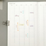 Yearly plan - Paperian 2022 A'round the Day B6 dated weekly diary planner
