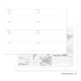 Project & world map - Indigo 2022 Official Soft Dated Monthly Diary Planner