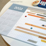 Calendar & Yearly plan - GMZ 2022 World Wide Monthly Desk Calendar Scheduler