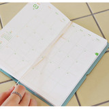 Ribbon bookmark and Monthly index - 2022 Be Happy for Little Things Slim Dated Weekly Diary