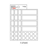 4 sheets - Dailylike My Buddy Pension Paper Sticker Set