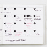 Monthly plan - 2NUL Square Drawing Dateless Weekly Diary Journal Ver2