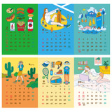 Calendar pages - Design Comma-B 2022 Retro Dated Monthly Desk Calendar