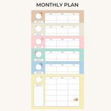 Monthly plan - Dailylike My Buddy 6 Months Dateless Weekly Study Planner