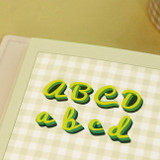 Usage example - ICONIC Rolling Alphabet and Number Removable Sticker Pack