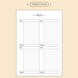Subject plan - Dash And Dot Glory Days 1 Month Undated Daily Study Planner