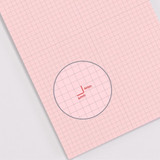 Grid spacing - Second Mansion Basic A5 Grid Memo Writing Notepad