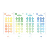 1-4, Palette Colorful Circle Paper Stickers