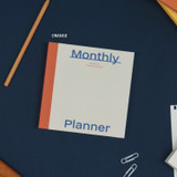Orange - O-CHECK Square Dateless Monthly Planner Notebook