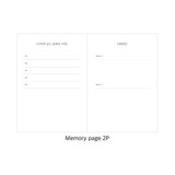 Memory page - 2023 Memory of Twelve Months dated weekly planner