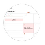 Detail of 2023 Official Workroom Monthly Desk Pad Calendar
