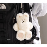 Cream - Donat Donat Fluffy Bear Zipper Pouch
