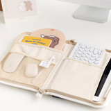 Example of use - ROMANE Poodle Brothers 11" iPad Tablet Zipper Case Bag