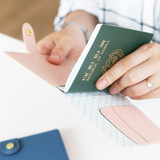 Snap button RFID blocking passport case