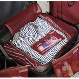 Burgundy - Travelus mesh packing organizer bag XL ver.2