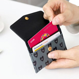 Black - Iconic Pochette pattern card case pocket wallet 