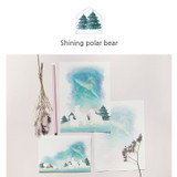 Shining polar bear - My story letter paper and envelope set with stickers 
