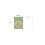 Size of Sports memo pad - Baseball