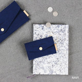 Navy - Wanna be chamude flat pocket card case
