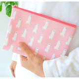 Pink - In the zoo slim zippered pocket pouch