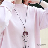 Burgundy - The Classic leather sunglasses necklace