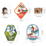Size of Anne PVC water resistant point sticker
