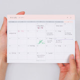 Peach pink - Memo life for you undated monthly desk planner