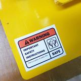 Warning (ivory) - Decorative caution sticker