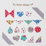 Composition of Point shape deco paper sticker