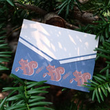Squirrel pattern small folded card