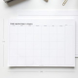 Size of The Monthly times desk planner notepad