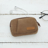 Cappuccino - A low hill winter corduroy pocket card case 