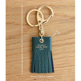 Size of Holiday cowhide leather tassel key ring