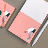 Memowang pastel boy illustration memo pad 
