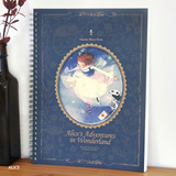 Alice - Indigo Classic story spiral bound lined notebook