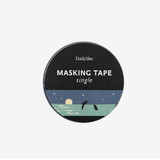 Dailylike Deco 0.59"X11yd single masking tape - Night sea