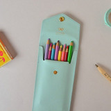 Baby mint - Lovelyborn synthetic leather pocket pencil case